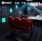 110V फाइट्स शूटिंग गेम 7 डी सिनेमा सिम्युलेटर राइडर मेटल स्क्रीन 6/9 सीट्स