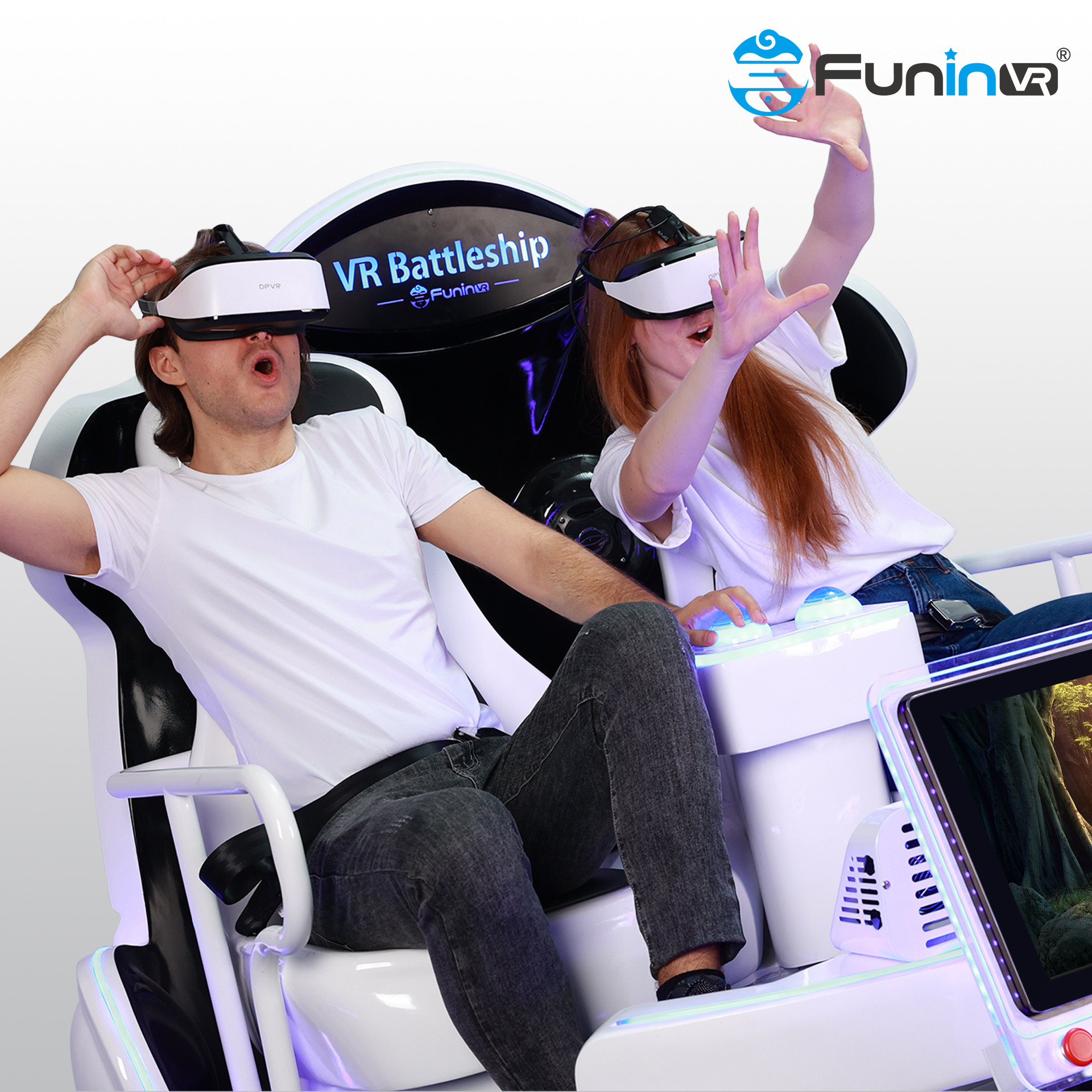 FuninVR 9D VR युद्धपोत सिनेमा मल्टीप्लेयर वीआर गेम मशीन मोशन सिम्युलेटर