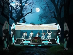 गतिशील प्रकाश प्रभाव और उच्च परिभाषा दृश्य प्रभावों के साथ 6180*2695*2825 मिमी 9 डी वर्चुअल रियलिटी सिनेमा