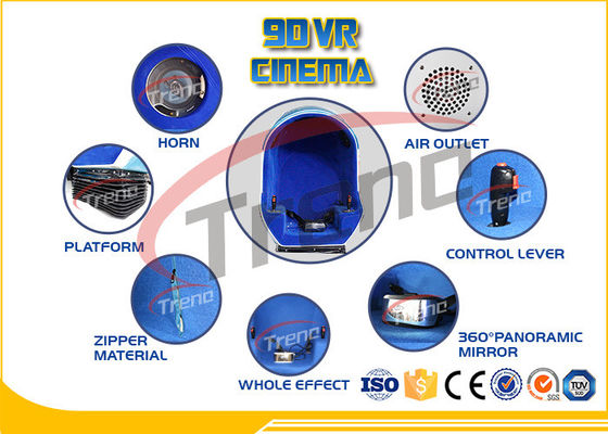 ब्लैक मिनी डायनेमिक 9 डी वर्चुअल रियलिटी सिम्युलेटर, 1080 पी एचडी फ्री विजन 9 डी एक्शन सिनेमा