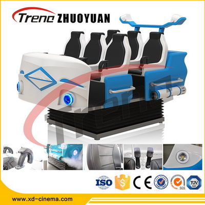 मनोरंजन रोलर कोस्टर 9 डी आभासी वास्तविकता सिम्युलेटर ऑटो शो के लिए छह सीटें