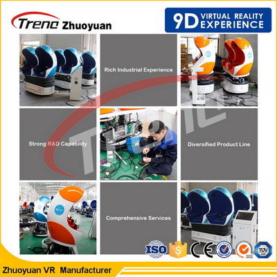 एचडी 1080 पी चश्मा के साथ आकर्षक 360 डिग्री थीम पार्क 9 डी वीआर सिम्युलेटर