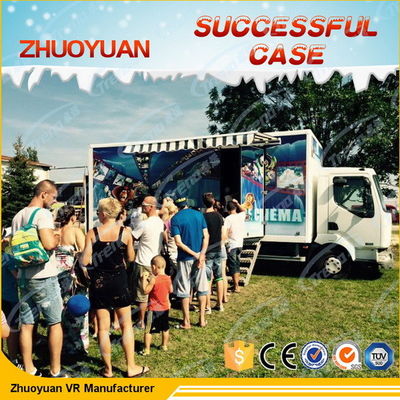 जंगम कमाल 7 डी सिनेमा सिम्युलेटर 6 सीट्स के साथ प्रकाश / बारिश सिमुलेशन