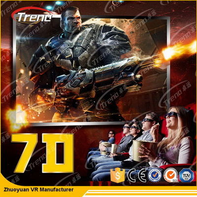 चल डिजिटल नियंत्रण 7 डी मूवी थियेटर 4 सीटें / हाइड्रोलिक सिस्टम के साथ 6 सीटें