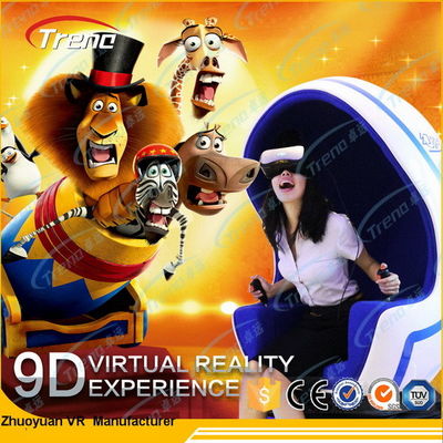 360 डिग्री घूर्णन प्लेटफार्म के साथ ब्लू एग मशीन आभासी वास्तविकता सिम्युलेटर