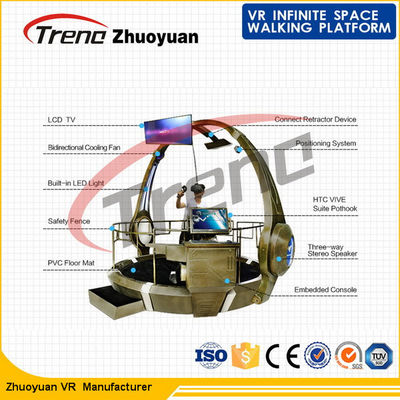 गतिशील प्रभाव के साथ काले थीम पार्क गतिशील वॉकर वर्चुअल वर्ल्ड सिम्युलेटर
