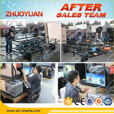 हाइड्रोलिक सिस्टम वर्चुअल वास्तविकता गेमिंग कंसोल के साथ मोबाइल 5 डी सिनेमा