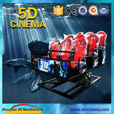 7 PCS 7D Shooting Games 6 DOF Snow Virtual Reality 5D Cinema Equipment  With Hydraulic / Electric Platform
