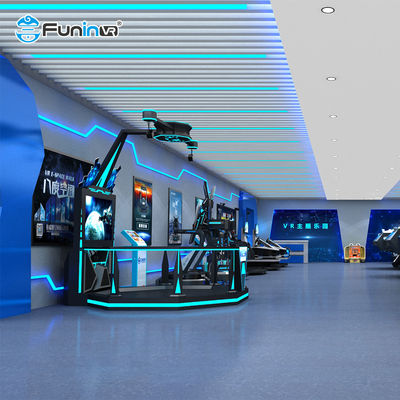 मल्टीप्लेयर गेमिंग 9 डी वॉकर शूटिंग सिम्युलेटर 6 डीओएफ मोशन प्लेटफॉर्म के साथ