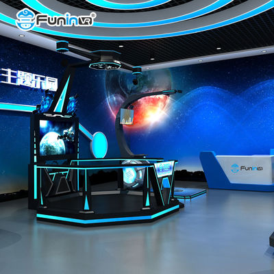 मल्टीप्लेयर गेमिंग 9 डी वॉकर शूटिंग सिम्युलेटर 6 डीओएफ मोशन प्लेटफॉर्म के साथ