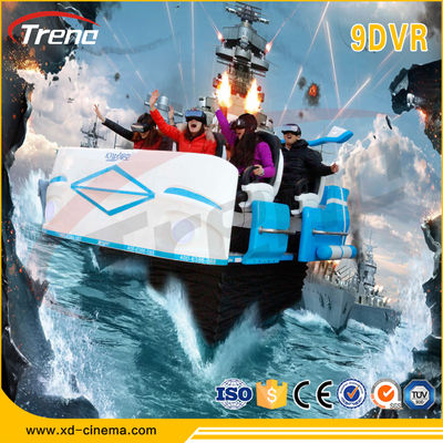 360 ° घूर्णन प्लेटफार्म 9 डी वीआर उपकरण 6 सीटर 9 डी एक्शन सिनेमा सीई प्रमाणपत्र