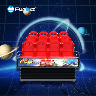 स्क्वायर कस्टमाइज्ड 5 डी मूवी सिनेमा थियेटर 9-48 सीटों और इलेक्ट्रिक पावर सिस्टम के साथ