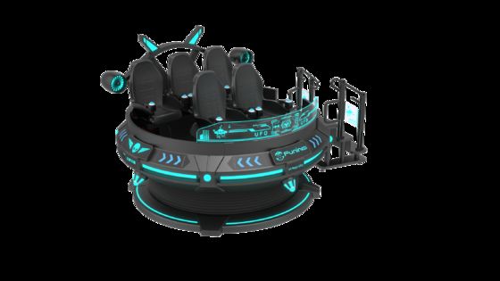 6 सीटों के साथ अपने मनोरंजन व्यवसाय को अपग्रेड करें 9D VR VR सिनेमा वोल्टेज 220V/2.4KW और कंप्यूटर I5 1650 8G 240G