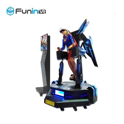 मनोरंजन पार्क के लिए 1260 * 1260 * 2450 मिमी 9 डी वीआर ईगल फ्लाइट सिनेमा सिम्युलेटर 2.0kw + 200 किलोग्राम वीआर 360 फ्लाइंग गेम मशीन