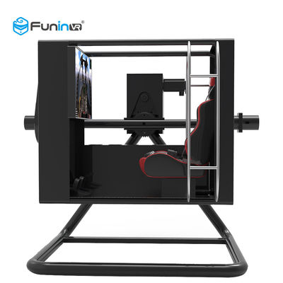 ब्लैक वर्चुअल रियलिटी फ्लाइट सिम्युलेटर कॉकपिट आउटडोर मनोरंजन पार्क उपकरण