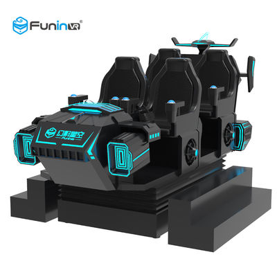 सुपरमार्केट में बच्चों के लिए ब्लू / ब्लैक 9 डी वर्चुअल रियलिटी सिम्युलेटर सिनेमा मोशन कार गेम्स