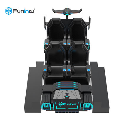 सुपरमार्केट में बच्चों के लिए ब्लू / ब्लैक 9 डी वर्चुअल रियलिटी सिम्युलेटर सिनेमा मोशन कार गेम्स