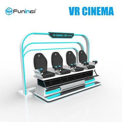 किशोरों के लिए इलेक्ट्रिक मोशन सिस्टम के साथ 3KW 4 प्लेयर्स 9D वर्चुअल रियलिटी सिम्युलेटर