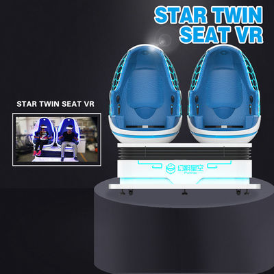 इलेक्ट्रिक क्रैंक प्लेटफॉर्म 9D वर्चुअल रियलिटी सिम्युलेटर 4.5KW ट्विन सीट