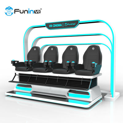 लोडिंग अमेजिंग प्रोडक्ट वीआर मशीन 9 डी 4 सीट्स सिनेमा गेम प्रोजेक्ट