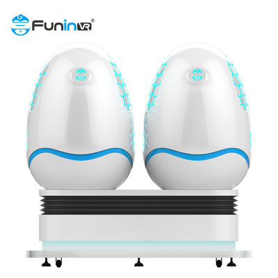 2 सीट प्लेयर्स ब्लू एंड ब्लैक 9 डी वर्चुअल रियलिटी सिम्युलेटर आर्केड गेम मशीन वीआर एग चेयर