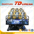 एल्यूमीनियम मिश्र धातु स्क्रीन के साथ मल्टीप्लेयर 7D सिनेमा सिम्युलेटर