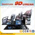 जंगम कमाल 7 डी सिनेमा सिम्युलेटर 6 सीट्स के साथ प्रकाश / बारिश सिमुलेशन