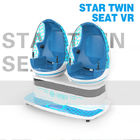 दो सीट मोशन चेयर सिनेमा 9 डी वर्चुअल रियलिटी गेम मशीन ब्लू विद व्हाइट कलर
